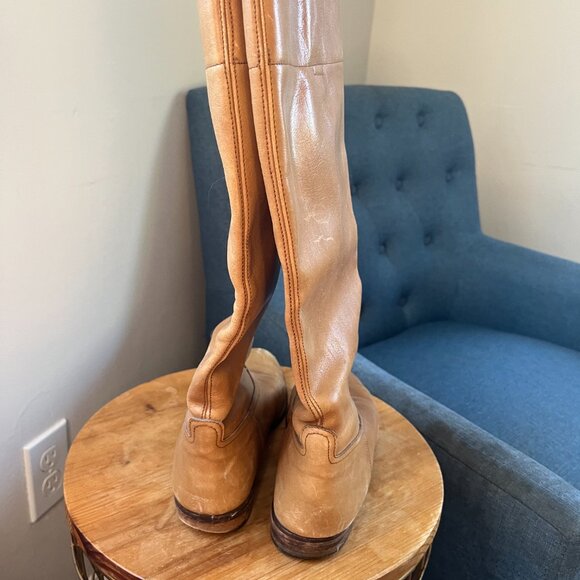 Vintage Banana Republic Safari Pedestrienne Boots Caramel Size 8 - Picture 4 of 7